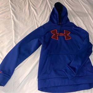 Under Armour Blue and Orange Hoodie - XL